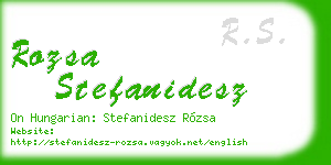 rozsa stefanidesz business card